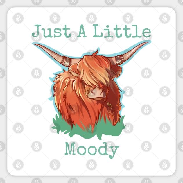 Just A Little Moody Sticker by HobbyAndArt